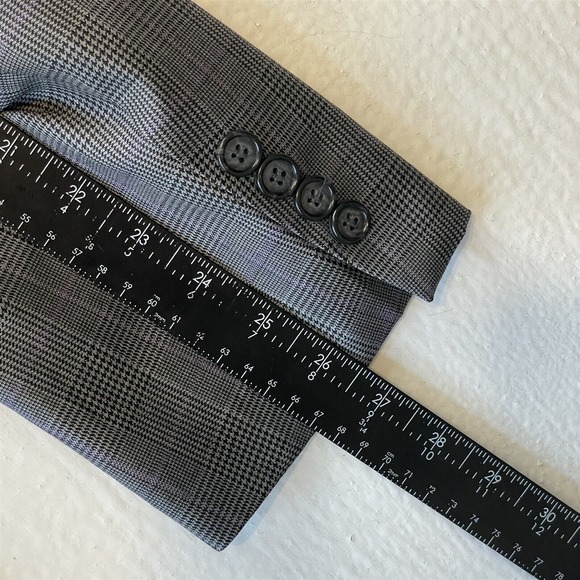 Mens 42L X-Long Gray Glenn Check Dormeuil Amadeus Wool Suit Jacket Sport Coat - Picture 9 of 12